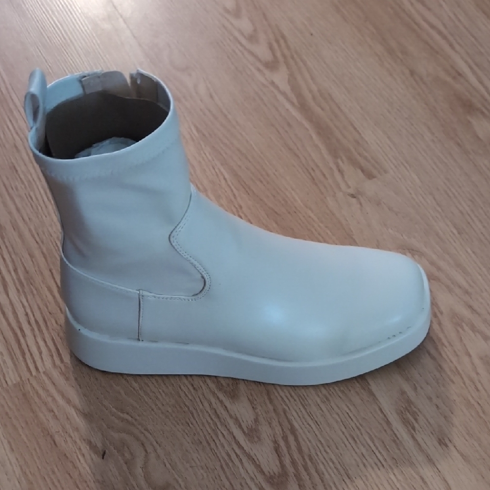 Cream Ankle Booties Modern Design